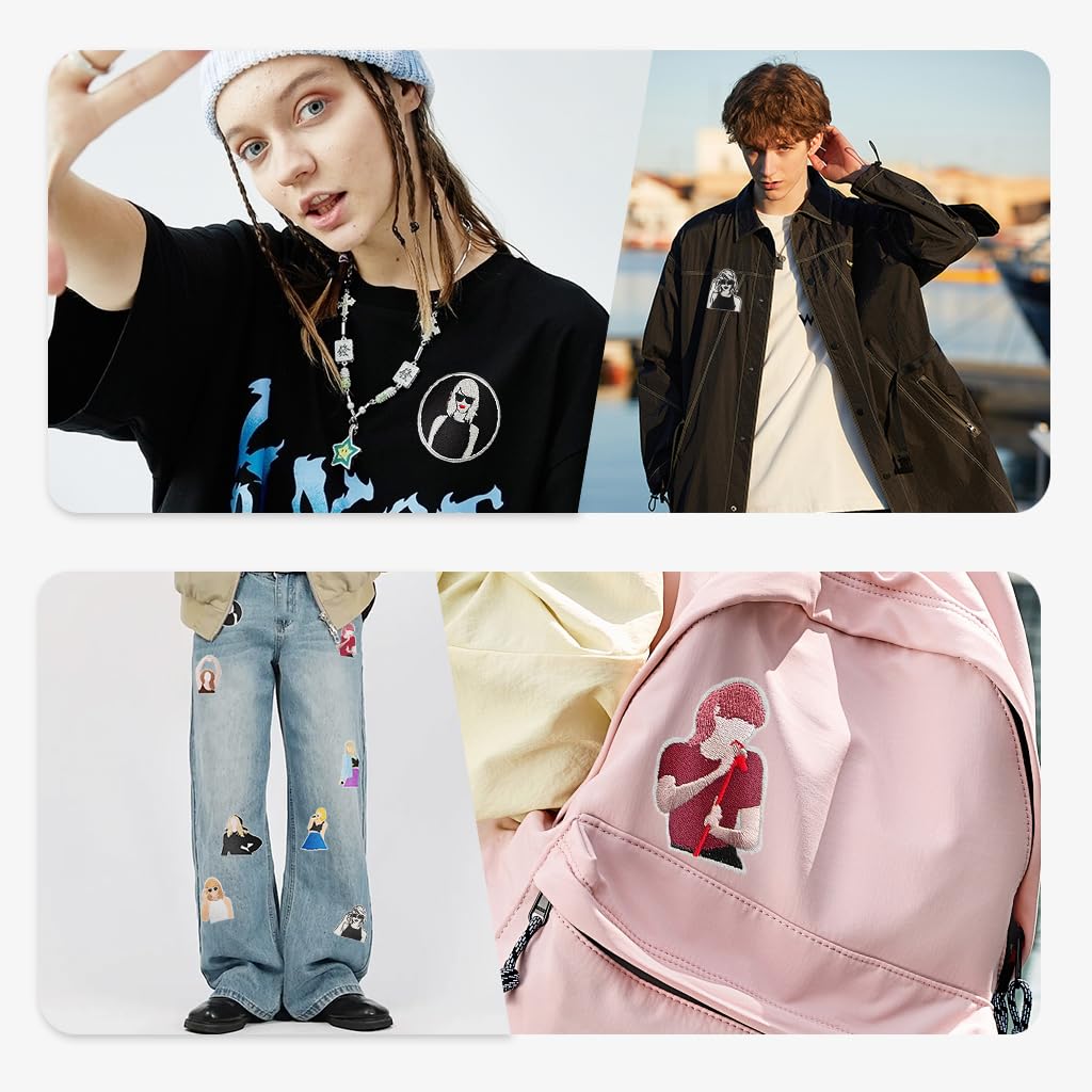 HASTHIP 8Pcs Musician's Embroidery Patch, Iron on Embroidery Applique Funny Cute Badge Repair Patch DIY Craft Accessories for Music Fans Clothing Backpacks Hats Jackets HASTHIP 8Pcs Musician's Embroidery Patch, Iron on Embroidery Applique Funny Cute Badge Repair Patch DIY Craft Accessories for Music Fans Clothing Backpacks Hats Jackets